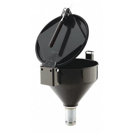 Drum Funnel,Black,15" H,11-1/4" dia.