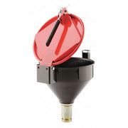 Drum Funnel,Red,15" H,11-1/4" dia.,Steel
