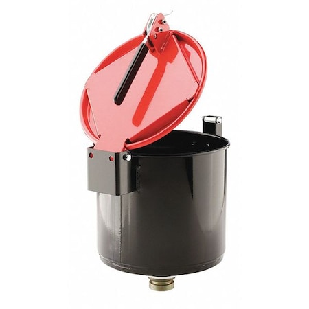 Drum Funnel,Red,15-5/8" H,14-1/2" dia.