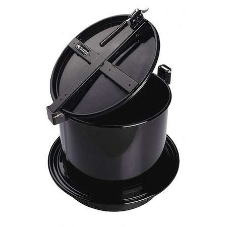 Drum Lid,22-11/16" Outside dia.,Black