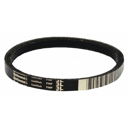 3L300 FHP V-Belt, 30 in Outside Length, 3/8 in Top Width, 7/32" Thickness, 1 Ribs