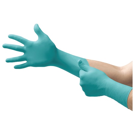 Sterile Cleanroom Gloves, 5 ISO Class, Nitrile, 12 in L, 5 mil, Green, XL, 200 PK