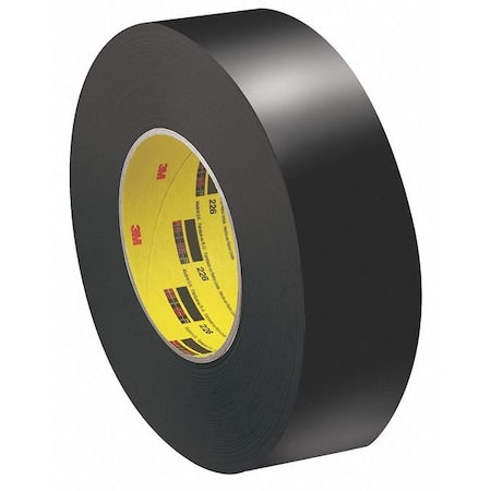 Painter's Tape, 3/4 in W x 60 yd L, 10.6 mil Thick, Black, Rubber Adhesive, 48 PK