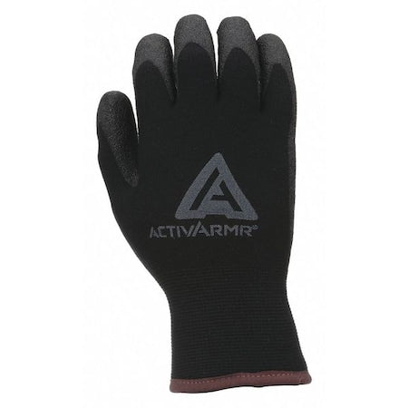 Cold Protection Coated Gloves, PVC Palm, Acrylic/Nylon Lining, Black, L ( 9 )