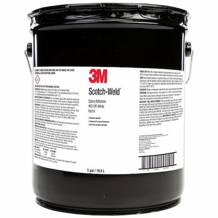 Epoxy Adhesive, 460 Series, White, Pail, 2:01 Mix Ratio, 4 hr Functional Cure