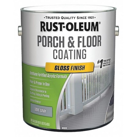 1 gal Floor Coating, Gloss Finish, Dove Gray, Water Base