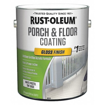 1 gal Floor Coating, Gloss Finish, White, Water Base