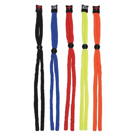 Eyewear Retainer, Black, Blue, High-Visibility Orange, Navy Blue, Neon Yellow, 28 in Length