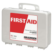 First Aid Kit and Housing, Plastic 154 Components, 25 People Served