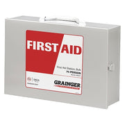 First Aid Kit and Housing, Metal 563 Components, 100 People Served