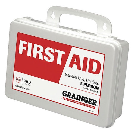 First Aid Kit and Housing, Plastic 66 Components, 5 People Served