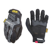 Mechanics Impact Gloves, Synthetic Leather Palm, 12, Black