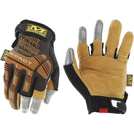 LFR-75 Mechanics Gloves, Leather Palm, TrekDry Back, 10, Brown