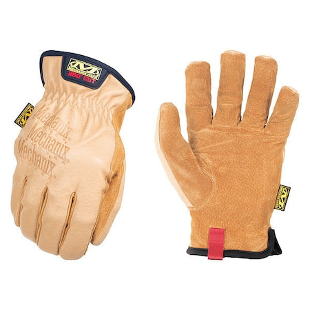 LD-C75 Mechanics Gloves, Leather Palm, Tan Pigskin Back, 10, Tan