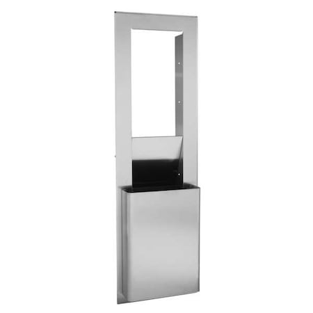 enMotion(R) Flex 5 1/2 gal Rectangular Trash Can, Silver, None, Stainless Steel, 17 1/4 in