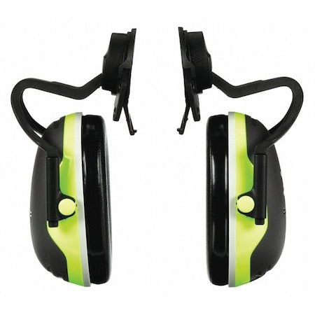 Peltor X4 Hard Hat Mounted Ear Muffs, 26 dB NRR, Passive, Foldable, Black