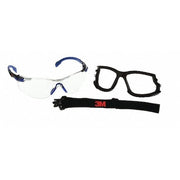 Solus 1000 TPE, Safety Glasses, Scotchgard Anti-Fog & Anti-Scratch, Gray Lens, Clear Frame