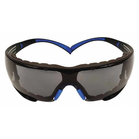 SecureFit 400, Safety Glasses, Scotchgard Anti-Fog & Anti-Scratch, Gray Lens, Blue/Black Frame
