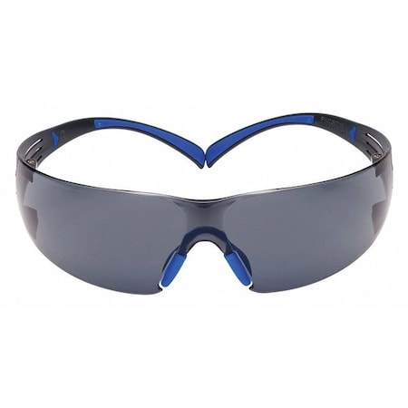 SecureFit 400, Safety Glasses, Scotchgard Anti-Fog & Anti-Scratch, Gray Lens, Blue/Black Frame