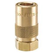 Hydraulic Quick Connect Hose Coupling, Brass Body, Sleeve Lock, 1/4"-18 Thread Size, Moldmate Series