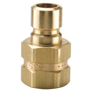Hydraulic Quick Connect Hose Coupling, Brass Body, Sleeve Lock, 1/4"-18 Thread Size, Moldmate Series