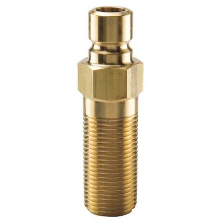 Hydraulic Quick Connect Hose Coupling, Brass Body, Sleeve Lock, 1/4"-18 Thread Size, Moldmate Series