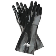 BlackJack Chemical Resistant Gloves, Neoprene, 18 in L, Not Rated, Black, L, 1 PR