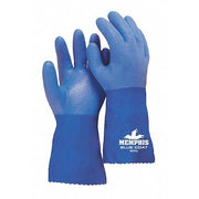 Bluecoat Chemical Resistant Gloves, PVC, 12 in L, 80.00 mil, Blue, 3XL, 1 PR
