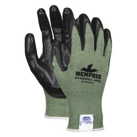 Coated Gloves, Cut Level A2 ,APG ,Flat ,S 1 PR