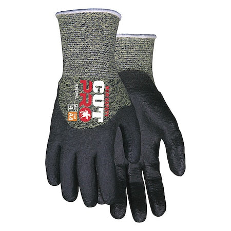 Cut Resistant Coated Gloves, Cut Level A4 ,Dipped ,PVC ,Smooth ,2XL 1 PR