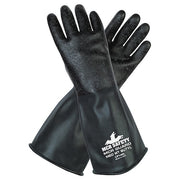 CP14R Chemical Resistant Gloves, Butyl, 14 in L, 14 mil, Black, L, 1 PR