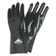 BlackJack Chemical Resistant Gloves, Neoprene, 14 in L, 53 mil, Black, L, 1 PR