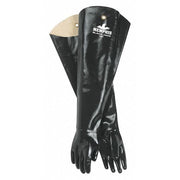 BlackJack Chemical Resistant Gloves, Neoprene, 31 in L, Not Rated, Black, L, 1 PR