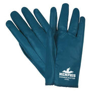 Chemical Resistant Gloves, Nitrile, 9 in L, 7.0 mil, Blue, M, 12 PK