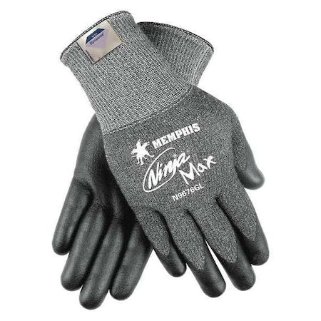Cut-Resistant Coated Gloves, Cut Level A3 ,Dipped ,Water-Based Polyurethane,Nitrile ,Smooth ,S 1 PR