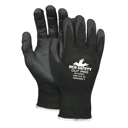 Cut-Resistant Coated Gloves, Cut Level A6 ,Dipped ,Foam Nitrile ,Smooth ,L 1 PR