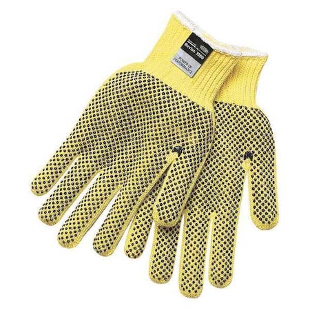 Cut Resistant Coated Gloves, Cut Level 2 ,PVC ,Sandy ,L 12 PK