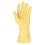 5110 Chemical Resistant Gloves, Natural Rubber Latex, 12 in L, 18 mil, Amber, L, 1 PR