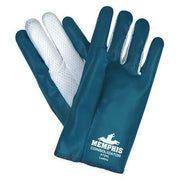 Chemical Resistant Gloves, Nitrile, 8.5 in L, 7.0 mil, Blue/White, L, 12 PK