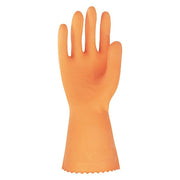 5430 Chemical Resistant Gloves, Natural Rubber Latex, Neoprene, 12 in L, 28 mil, Orange, M, 1 PR