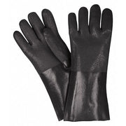 6514SJ Chemical Resistant Gloves, PVC, 14 in L, 59.00 mil, Black, L, 1 PR
