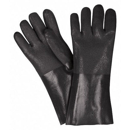 6514SJ Chemical Resistant Gloves, PVC, 14 in L, 59.00 mil, Black, L, 1 PR
