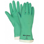 Nitri-Chem Chemical Resistant Gloves, Nitrile, 13 in L, 15 mil, Green, L, 1 PR