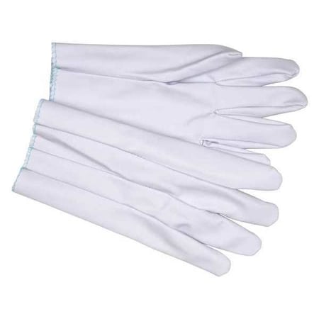 Coated Gloves, Vinyl, Smooth, Full, 0 Abrasion Level, Blue, L 12 PK