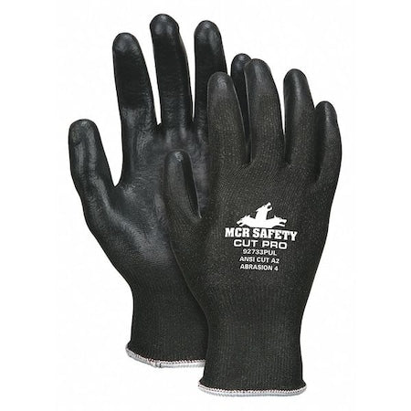 Cut-Resistant Coated Gloves, Cut Level A3 ,Dipped ,Polyurethane ,Smooth ,L 1 PR