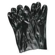 6200 Chemical Resistant Gloves, PVC, 10 in L, Not Rated, Black, L, 1 PR