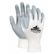 Coated Gloves, Foam Nitrile, Foam, Palm, 3 Abrasion Level, White, XS (6) 12 PK
