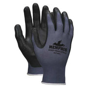 Coated Gloves, Foam Nitrile, Sandy, Palm, 0 Abrasion Level, Blue, S (7) 1 PR