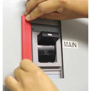 Circuit Breaker Lockout,Rail,1/4 inH,Red