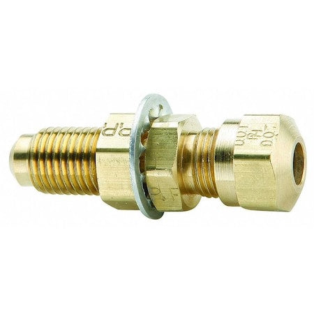 Bulkhead Union,Brass,5/8 in. Tube Size